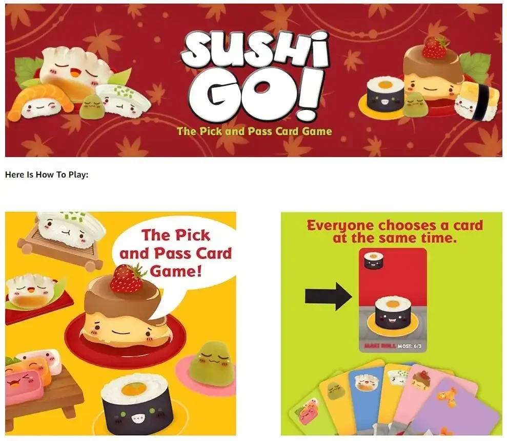 Sushi Go! & Sushi Go Party Car - огляд і ціна Strategy Board Game